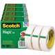 Scotch Magic Tape - 72 yd Length x 1" Width - 3" Core - For Mending, Splicing - 12 / Bundle - Matte - Clear