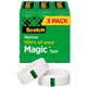 Scotch 1/2"W Magic Tape - 36 yd Length x 0.50" Width - 1" Core - For Mending, Splicing - 3 / Pack - Matte - Clear