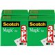 Scotch 1/2"W Magic Tape - 36 yd Length x 0.50" Width - 1" Core - For Mending, Splicing - 12 / Bundle - Matte - Clear