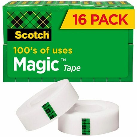 Scotch 3/4"W Magic Tape - 27.78 yd Length x 0.75" Width - 1" Core - Split Resistant, Tear Resistant - For Document, Book, Patchi