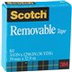 Scotch Removable Magic Tape Roll - 36 yd Length x 0.75" Width - 1" Core - Split Resistant, Tear Resistant - For Attaching - 1 / 