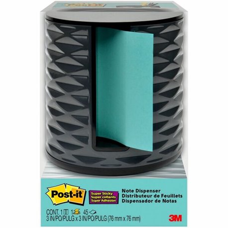 Post-it Note Dispenser - 3" x 3" Note - Black