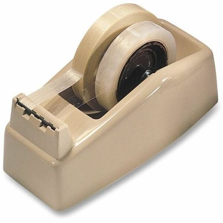 Scotch Heavy-Duty Dispenser - Holds Total 2 Tape(s) - 3" Core - Refillable - Plastic - Beige - 1 Each