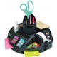 3M Rotary Desktop Organizer - 5.5" Height x 9.5" Width x 9.5" DepthDesktop - Non-skid - 15% Recycled - Black - Plastic - 1 Each