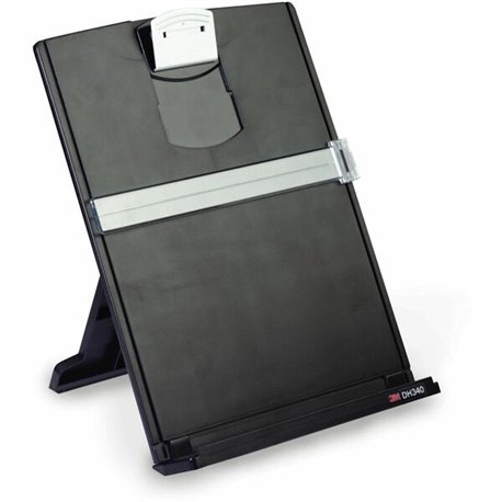 3M Desktop Document Holder - 12.1" Height x 9.7" Width x 2" Depth - Black, Silver