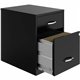 NuSparc File Cabinet - 14.2" x 18" x 19" - 2 x Drawer(s) for Box, File - Letter - Vertical - Locking Drawer, Glide Suspension, N