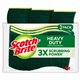 Scotch-Brite Heavy-Duty Scrub Sponges - 2.8" Height x 4.5" Width x 4.5" Length x 590 mil Thickness - 3/Pack - Yellow, Green