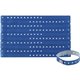 Advantus Colored Vinyl Wristbands - 100 / Pack - Adjustable - 0" Height x 0.6" Width x 9.8" Length - Blue - Vinyl