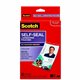 Scotch Self-Laminating ID Clip-Style Pouches - Support 4" x 2.80" Media - Horizontal - 25 / Pack - Clear