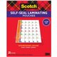 Scotch Self-Seal Laminating Pouches - Sheet Size Supported: Letter - Laminating Pouch/Sheet Size: 9" Width x 11.50" Length x 9.5