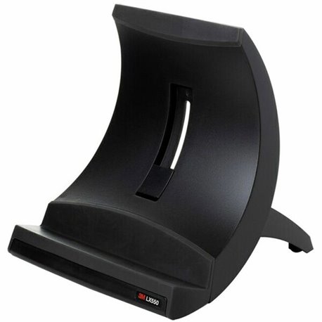 3M Ergonomic Vertical Notebook Computer Riser - 8.8" Height x 7.8" Width x 6.4" Depth - Silver, Black