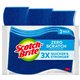 Scotch-Brite No Scratch Scrub Sponges - 2.8" Height x 4.5" Width x 4.5" Length x 590 mil Thickness - 3/Pack - Blue