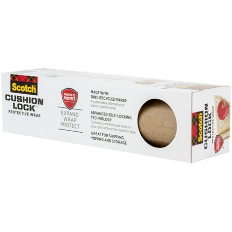 Scotch Cushion Lock Protective Wrap - 30 ft Width x 12.38" Length - Damage Resistant, Easy to Use, Easy Tear - 26 lb Basis Weigh