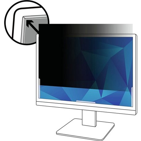 3M Privacy Filter Black, Matte - For 20.1" Widescreen LCD Monitor - 16:10 - Scratch Resistant, Fingerprint Resistant, Dust Resis