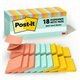 Post-it Dispenser Notes - Beachside Caf&eacute Color Collection - 3" x 3" - Rectangle - Fresh Mint, Sunnyside, Papaya Fizz - 18 