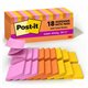 Post-it Super Sticky Dispenser Notes - Energy Boost Color Collection - 3" x 3" - Rectangle - Vital Orange, Tropical Pink, Sunnys