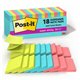 Post-it Super Sticky Dispenser Notes - Supernova Neons Color Collection - 3" x 3" - Square - 90 Sheets per Pad - Aqua Splash, Ac