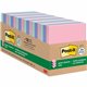 Post-it Greener Dispenser Notes - 3" x 3" - Square - 100 Sheets per Pad - Positively Pink, Fresh Mint, Moonstone - Paper - Self-