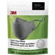 3M Daily Face Masks - Recommended for: Face, Indoor, Outdoor, Office, Transportation - Cotton, Fabric - Gray - Lightweight, Brea