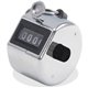 Advantus Hand Model Tally I Tally Counter - 4 Digit - Finger Ring - Handheld - Chrome