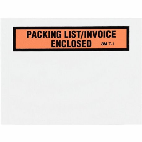 3M Packing List/Invoice Enclosed Envelopes - Packing List - 4 1/2" Width x 5 1/2" Length - Self-sealing - Polyethylene - 1000 / 