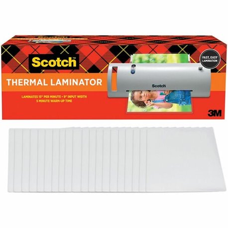 Scotch Thermal Laminator Combo Pack - 9" Lamination Width - 5 mil Lamination Thickness - 4" x 14.8" x 5.9"