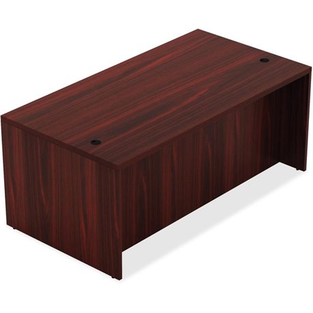 Lorell Chateau Series Rectangular desk - 59" x 29.5"30" Table, 1.5" Table Top - Reeded Edge - Material: P2 Particleboard - Finis