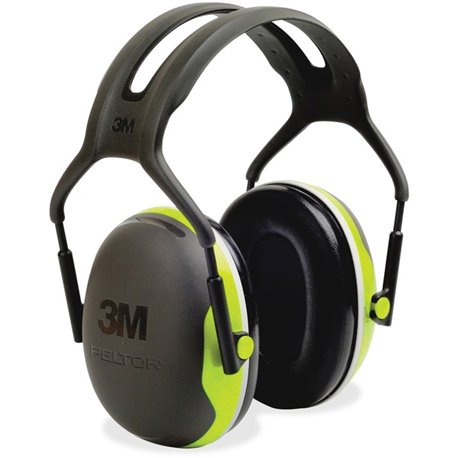 Peltor X4A Earmuffs - Noise, Noise Reduction Rating Protection - Steel, Steel - Black, Green - Lightweight, Comfortable, Cushion