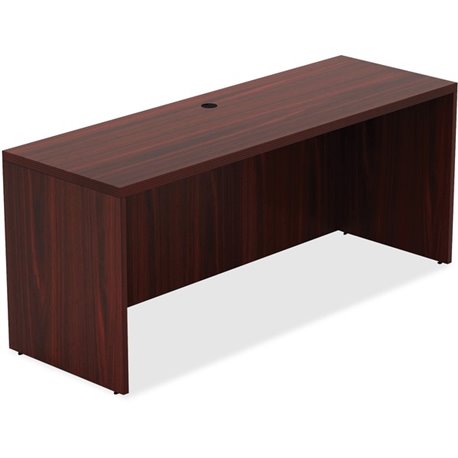 Lorell Chateau Series Credenza - 66.1" x 23.6"30" Credenza, 1.5" Top - Reeded Edge - Material: P2 Particleboard - Finish: Mahoga