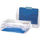 Officemate Clear Wave 2-way Desktop Organizer - 3 Compartment(s) - 3 Tier(s) - 11.3" Height x 13" Width x 3.6" DepthDesktop - Cl