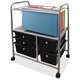 Advantus 5-Drawer Storage File Cart - 5 Drawer - 4 Casters - 21.9" Length x 15.3" Width x 28.9" Height - Chrome Frame - Silver, 