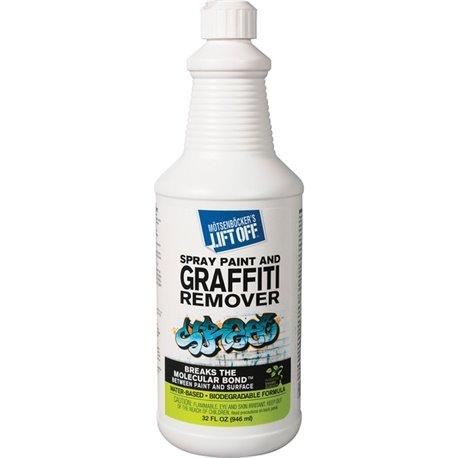 M�tsenb�cker's Lift Off Spray Paint/Graffiti Remover - 32 fl oz (1 quart) - 1 Each - Environmentally Friendly, Water Based - Whi