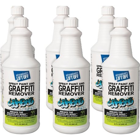 M�tsenb�cker's Lift Off Spray Paint/Graffiti Remover - 32 fl oz (1 quart) - 6 / Carton - Environmentally Friendly, Water Based -