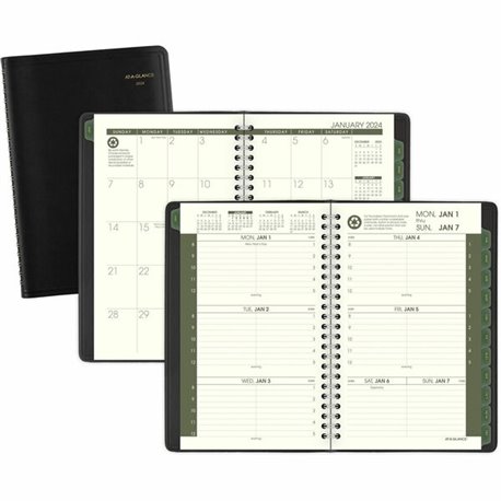 At-A-Glance Planner - Monthly - 1 Year - January 2024 - December 2024 - 1 Month Double Page Layout - 8" x 10" Sheet Size - Wire 