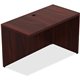 Lorell Chateau Series Return - 47.3" x 23.6"30" Desk, 1.5" Top - Reeded Edge - Material: P2 Particleboard - Finish: Mahogany, La