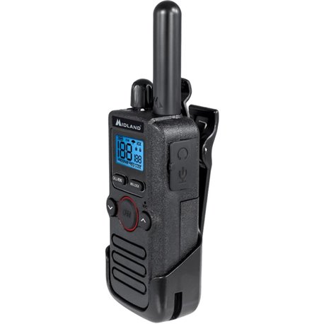 Midland Biztalk BR180 Compact Business Radio - 4 Radio Channels - 142 Total Privacy Codes - 1 W - Lightweight, Battery Level Ind