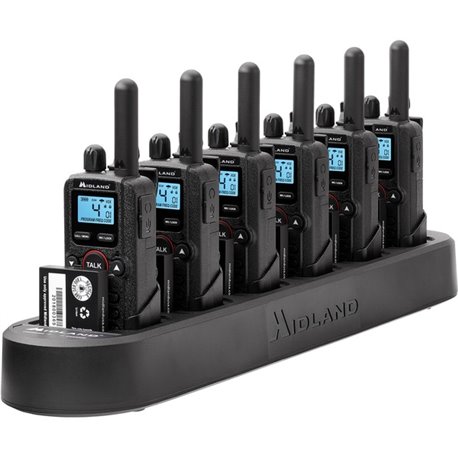 Midland Radio Two-Way Business Radio - 142 Total Privacy Codes - Lightweight, NOAA Weather Radio, Keypad Lock - Black - 1 Each