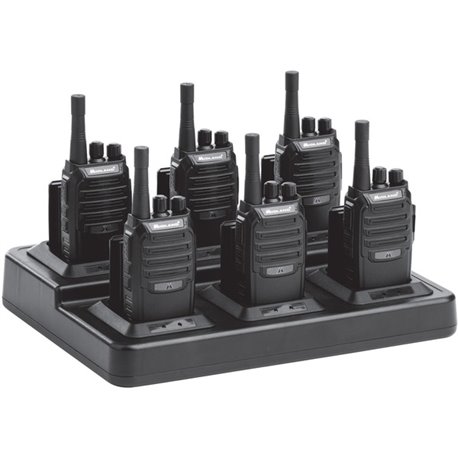 Midland BR200X6BGC BizTalk Bundle - 16 Radio Channels - 142 Total Privacy Codes - 2 W - Lithium Ion (Li-Ion) - Black - 6 Each