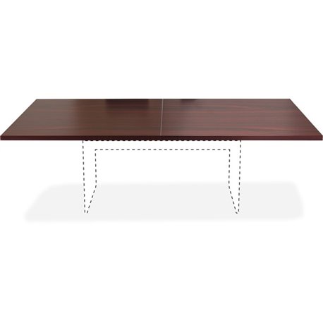 Lorell Chateau Series 8' Rectangular Tabletop - 94.5" x 47.3"1.4" - Reeded Edge - Material: P2 Particleboard - Finish: Mahogany 