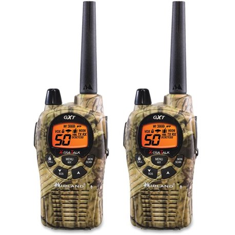 Midland GXT1050VP4 2-Way Pair - 50 Radio Channels - Upto 190080 ft - 38 Total Privacy Codes - CTCSS - Auto Squelch, Keypad Lock,