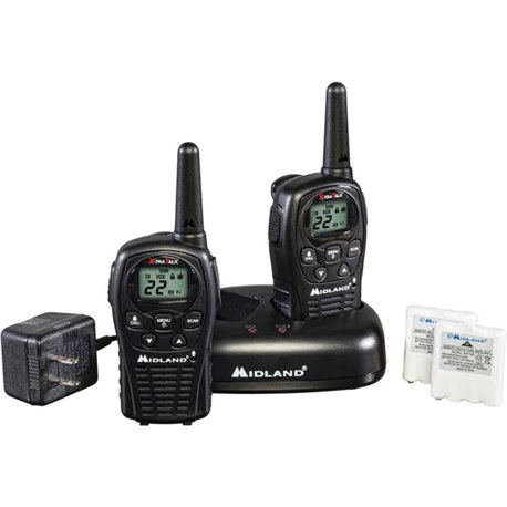 Midland LXT500VP3 Two-way Radio - 22 Radio Channels - 22 GMRS/FRS - Upto 126720 ft - Auto Squelch, Keypad Lock, Silent Operation