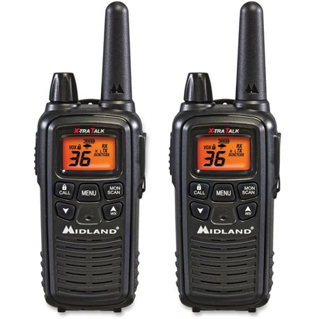 Midland LXT600VP3 Two-Way Radio - 36 Radio Channels - 22 GMRS/FRS - Upto 158400 ft - 121 Total Privacy Codes - Hands-free, Silen