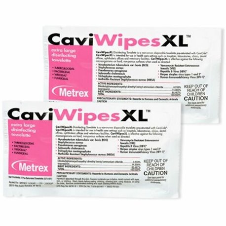 Metrex Caviwipes XL Disinfecting Towelettes - 50 / Box - Disinfectant, Bleach-free, Fragrance-free - White