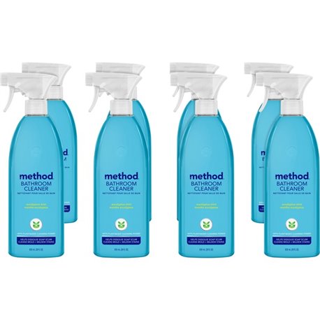 Method Daily Shower Spray Cleaner - 28 fl oz (0.9 quart) - Eucalyptus Mint Scent - 8 / Carton - Pleasant Scent, Non-toxic, Disin