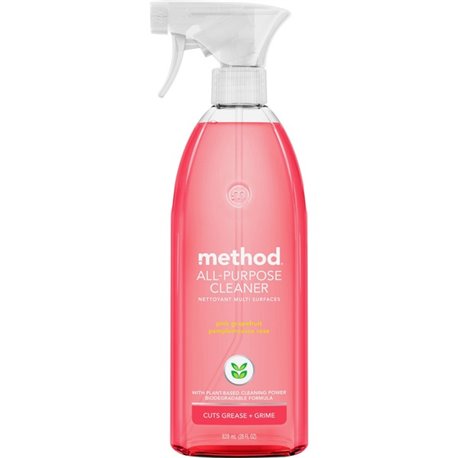 Method All-Purpose Cleaner - For General Purpose - 28 fl oz (0.9 quart) - Pink Grapefruit Scent - 1 Each - Non-toxic - Light Pin