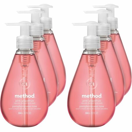 Method Gel Hand Soap - Pink Grapefruit ScentFor - 12 fl oz (354.9 mL) - Pump Bottle Dispenser - Hand - Pink - Non-toxic, Triclos