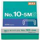 MAX HD-10DF Mini Staples - 100 Per Strip - Heavy Duty - 3/16" Leg - 5/16" Crown - Holds 20 Sheet(s) - for Paper - Silver - 0.2" 