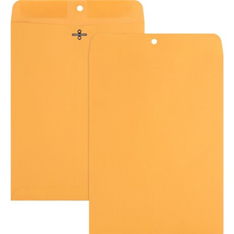 Nature Saver Recycled Clasp Envelopes - Clasp - 90 - 9" Width x 12" Length - 28 lb - Clasp - Kraft - 100 / Box - Yellow