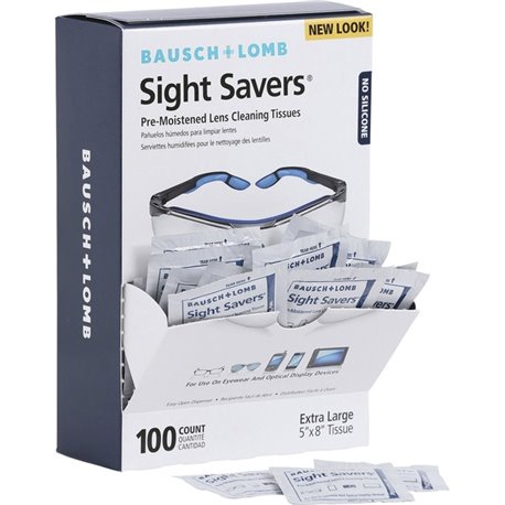 Bausch + Lomb Sight Savers Lens Cleaning Tissues - For Eyeglasses, Binocular, Monitor, Reading Glasses, Camera Lens - Pre-moiste