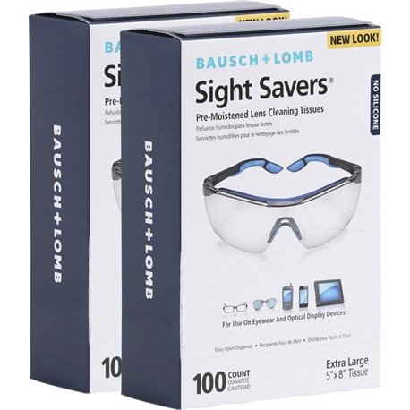 Bausch + Lomb Sight Savers Lens Cleaning Tissues - For Eyeglasses, Monitor, Camera Lens, Binocular - Anti-fog, Anti-static, Pre-